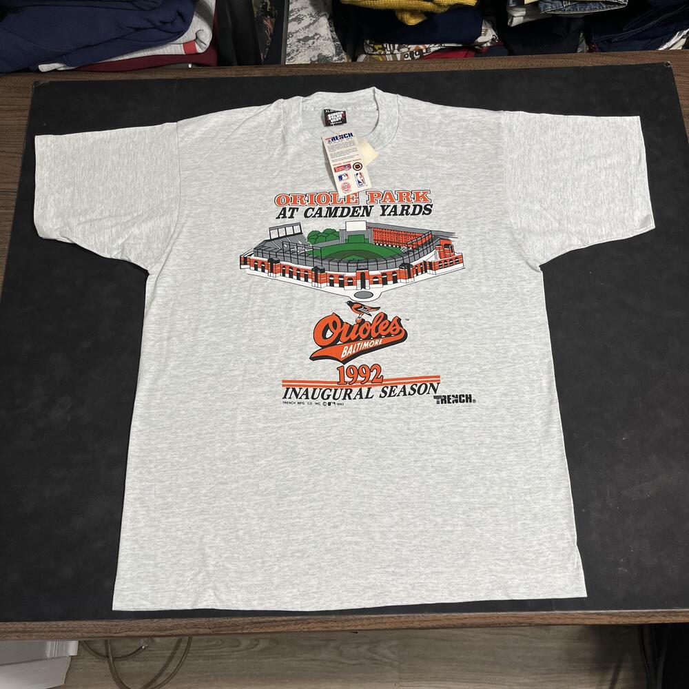 Vintage Baltimore Orioles Shirt Mens XL MLB Baseball Camden Yards 1992 Trench